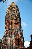 Ayutthaya, Thailand. Wat Phra Ram, The central prang (tower). 